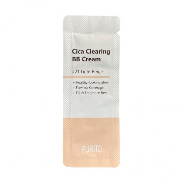Тестер BB-крем с центеллой Purito Seoul Cica Clearing BB Cream #21 Light Beige 