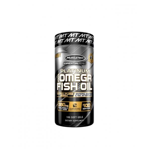 Омега - 3 с кмплекс незаменимых жирных кислот MuscleTech Platinum 100% Omega Fish Oil 100 капсул